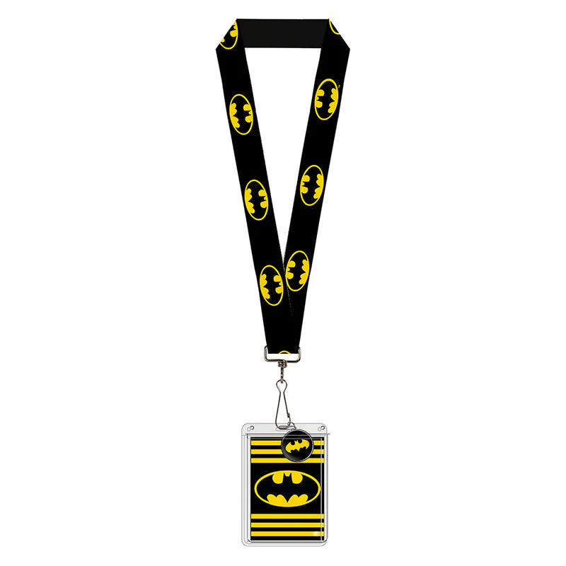 Batman Bat Shield DC Comics Lanyard Neck Strap Id Holder With Charm - Image 1