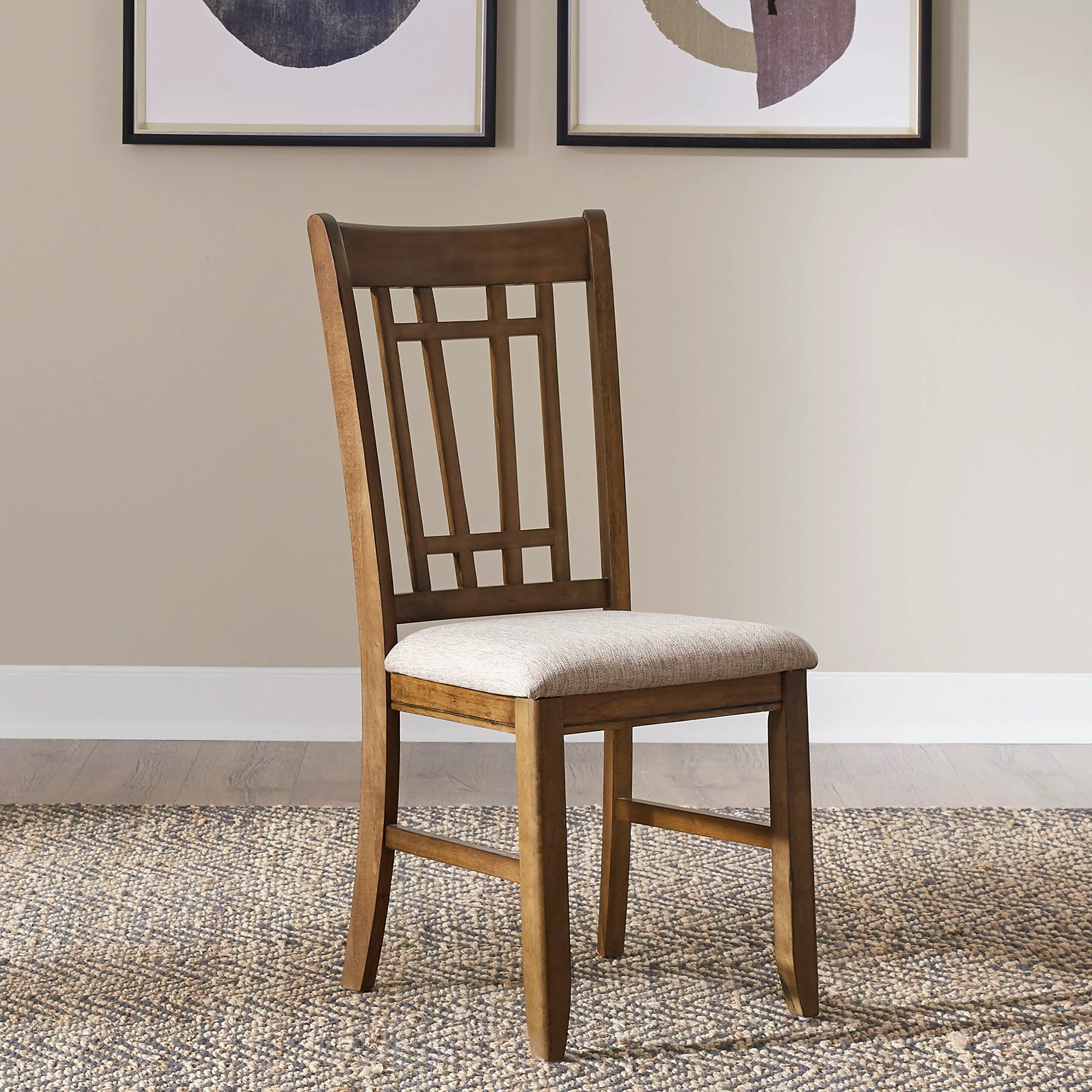 Santa Rosa - Lattice Back Side Chair - Antique Honey - Image 3
