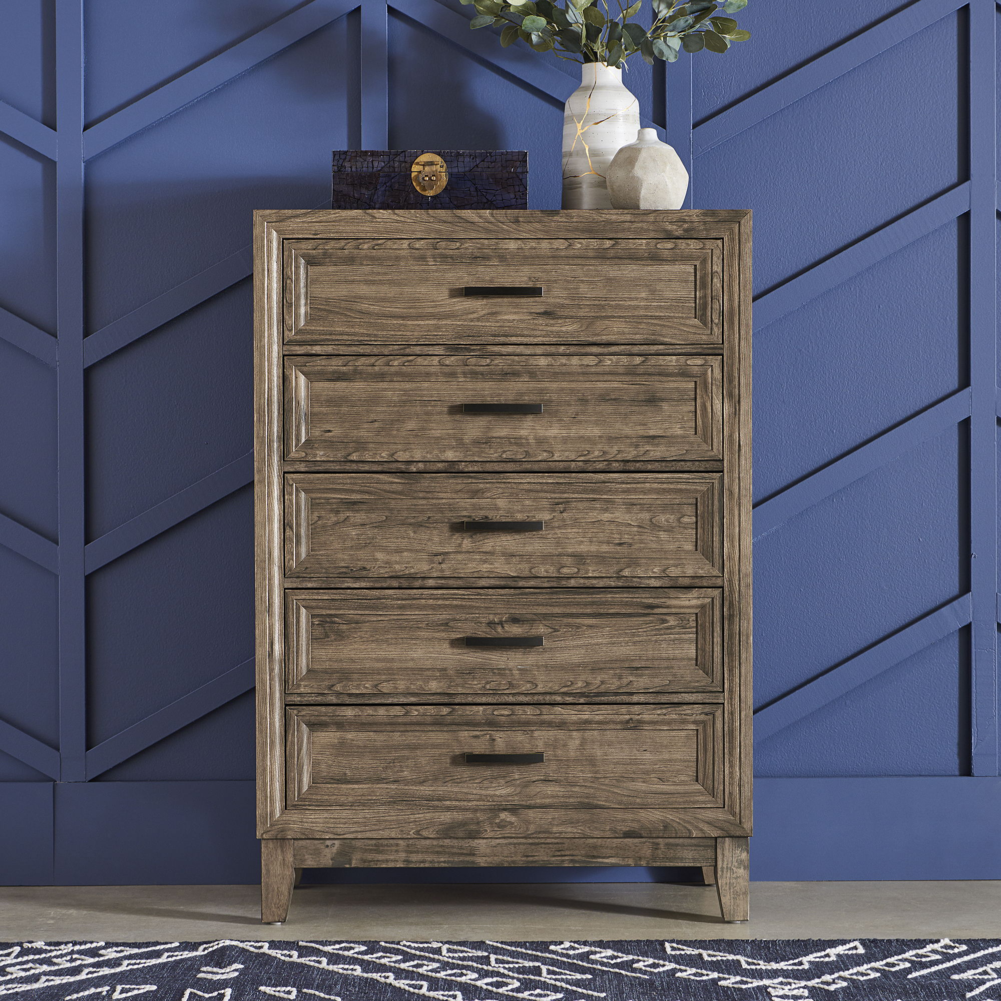 Ridgecrest - 5 Drawer Chest - Cobblestone - Image 1