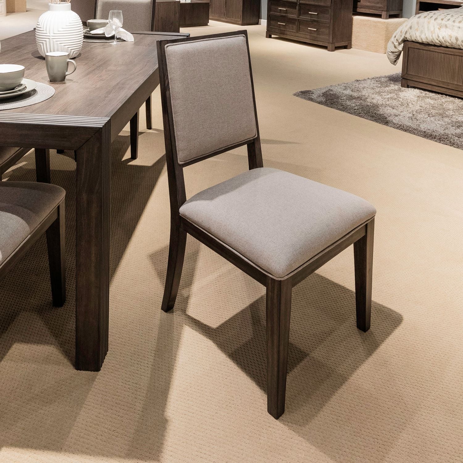 Modern Edge - Upholstered Side Chair - Caffe - Image 1