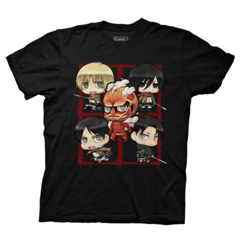 Attack On Titan 5 Character Montage Anime Adult T-Shirt - Image 2