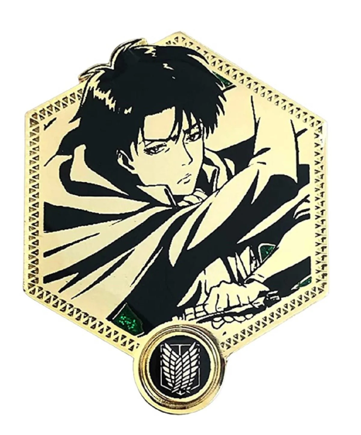 Attack on Titan Captain Levi – Golden Series Anime Enamel Pin