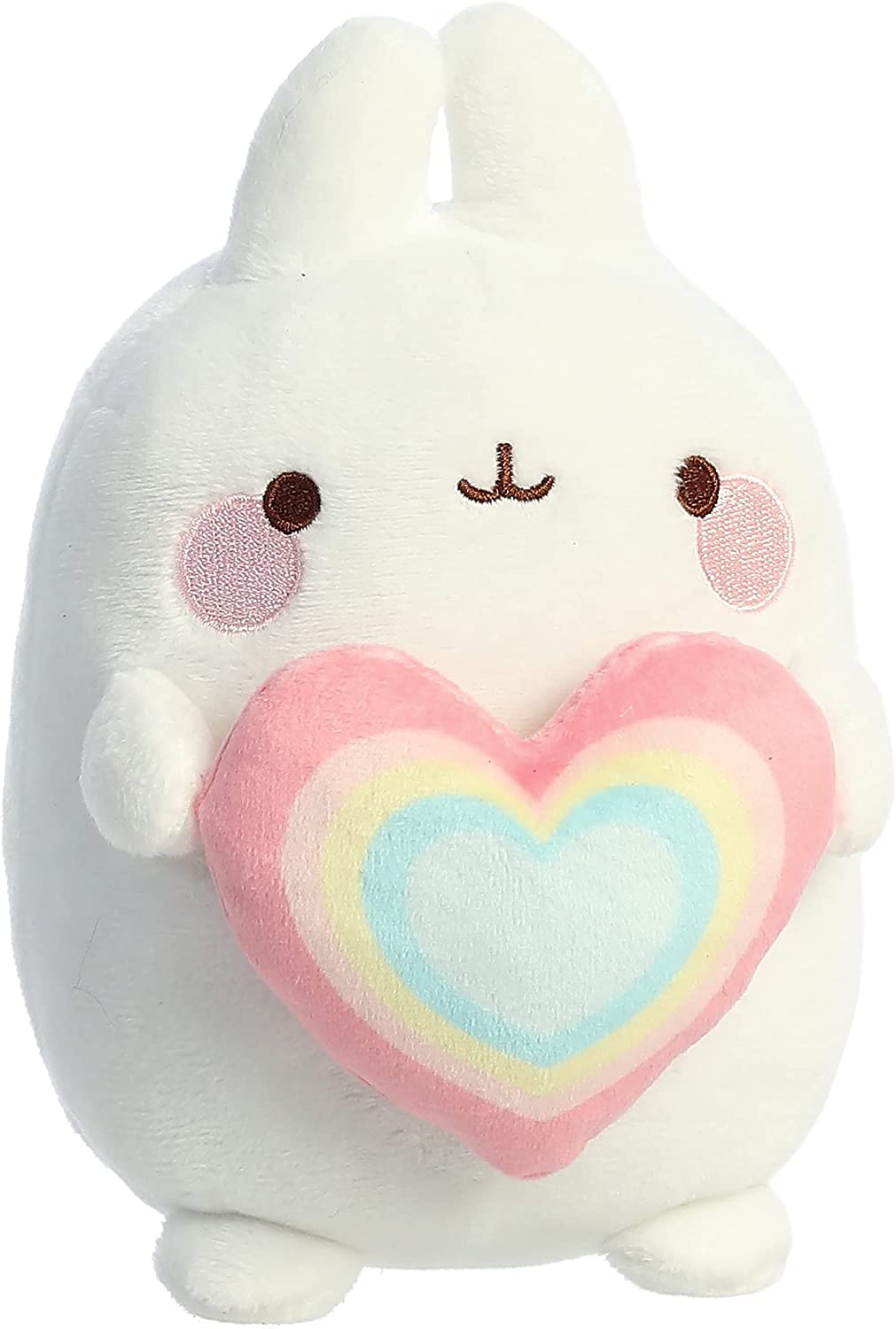Aurora - Molang - 6" Rainbow Heart Molang Plush - Image 2