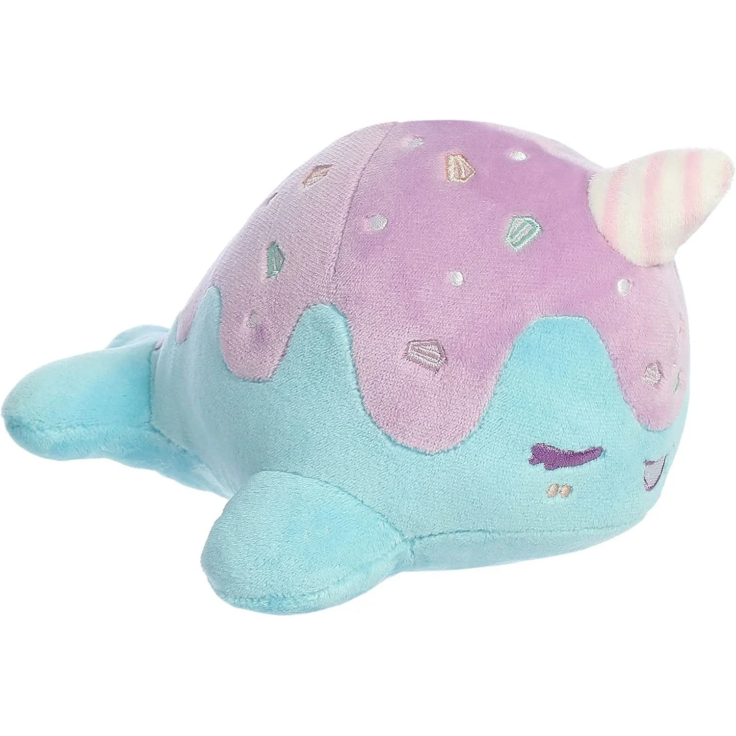 Aurora - Tasty Peach - 7" Birthday Cake Nomwhal Plush - Image 3