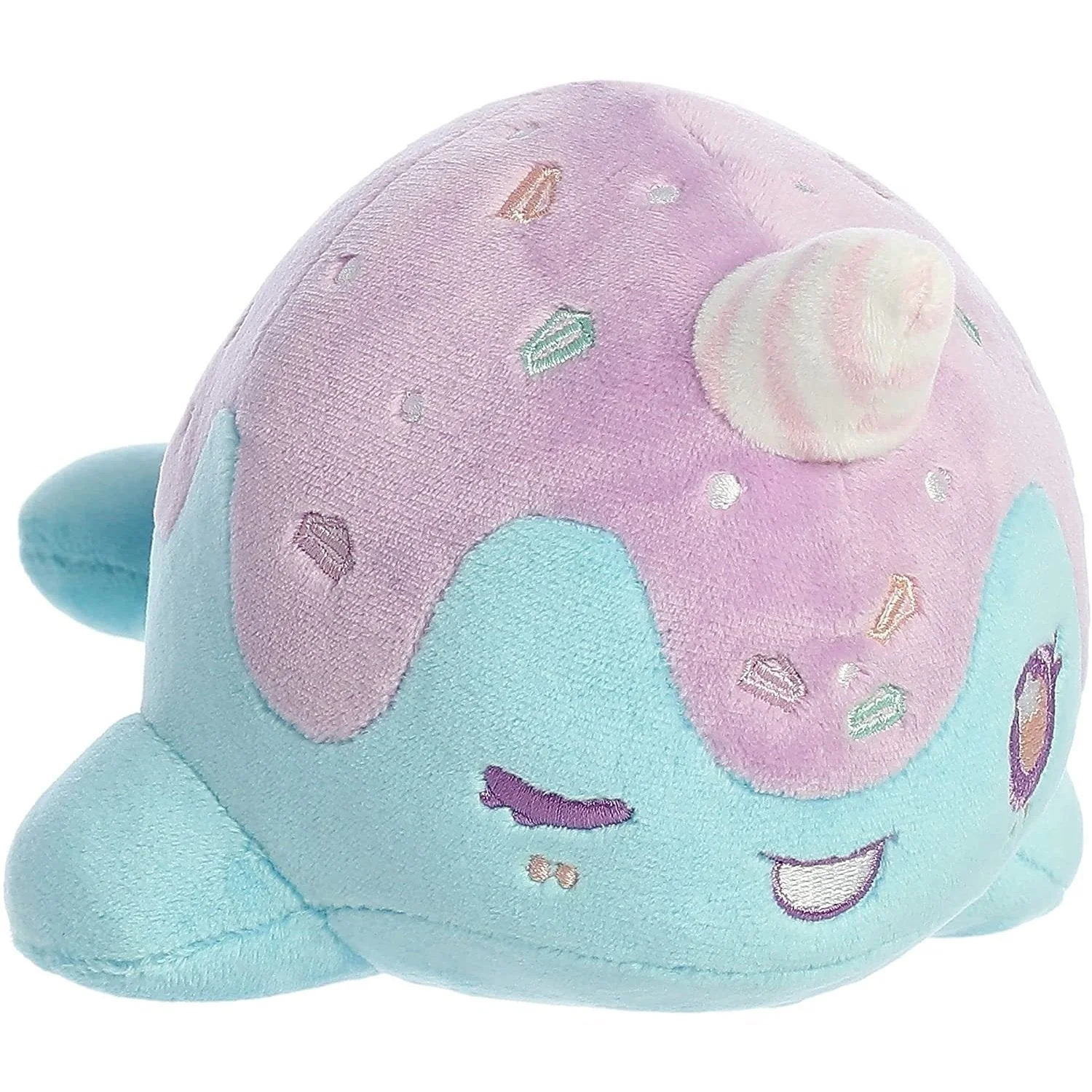 Aurora - Tasty Peach - 7" Birthday Cake Nomwhal Plush - Image 2