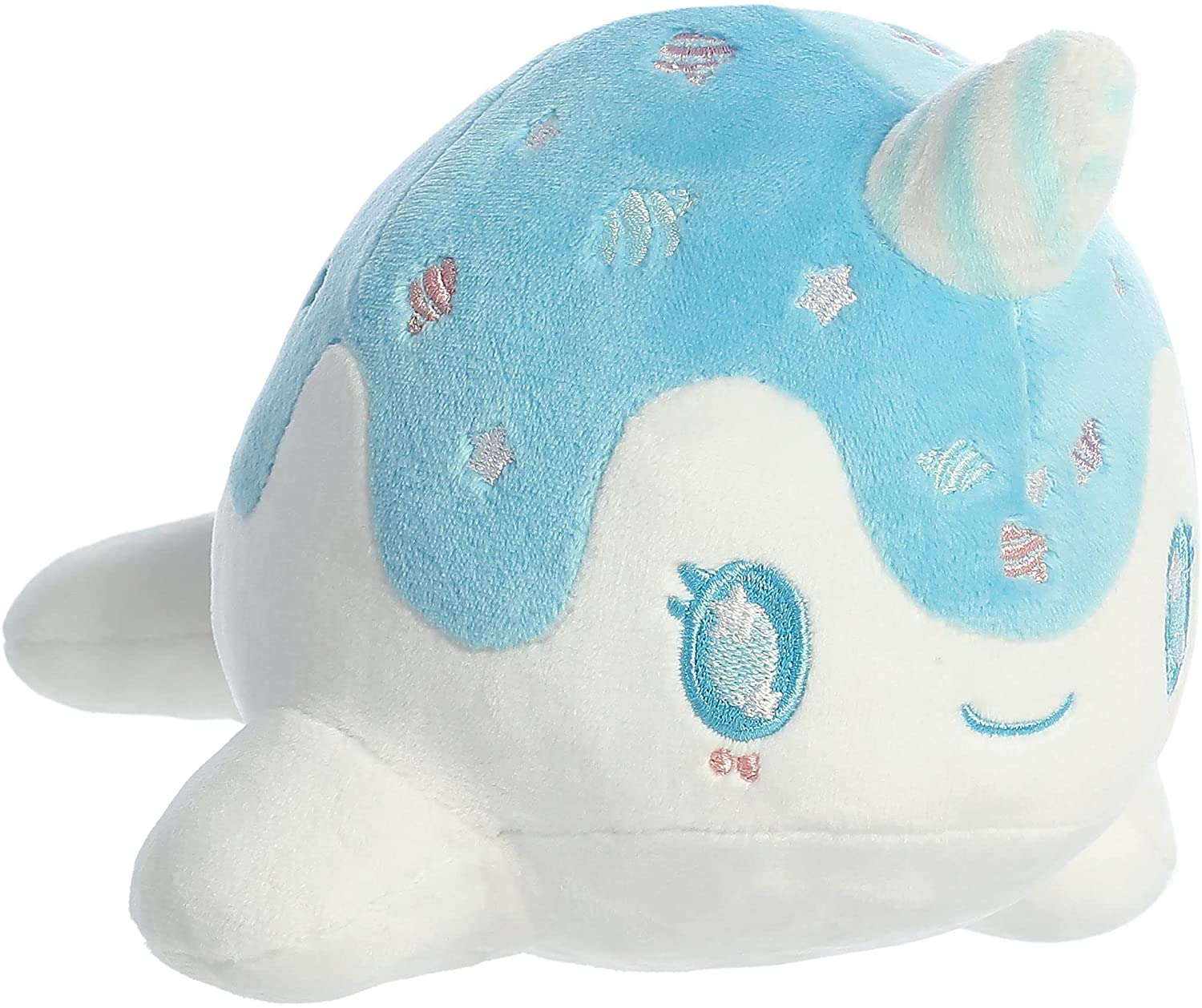 Aurora - Tasty Peach - 7" Blue Raspberry Nomwhal Plush - Image 2