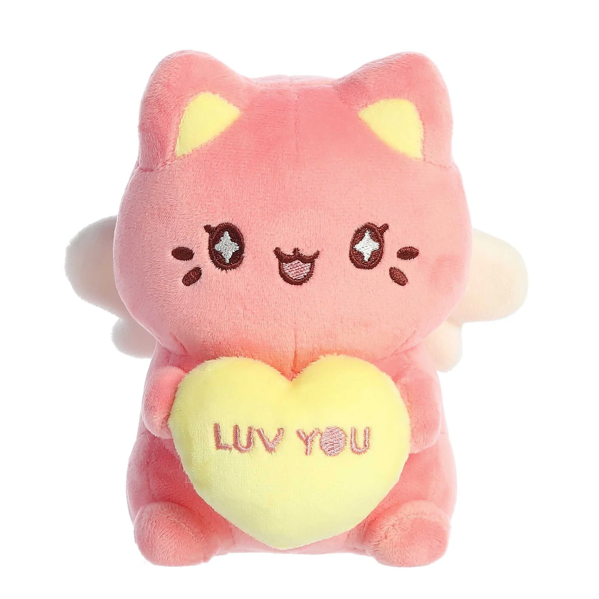 Aurora – Tasty Peach – Dark Pink Candy Heart Meowchi 7″ Plush