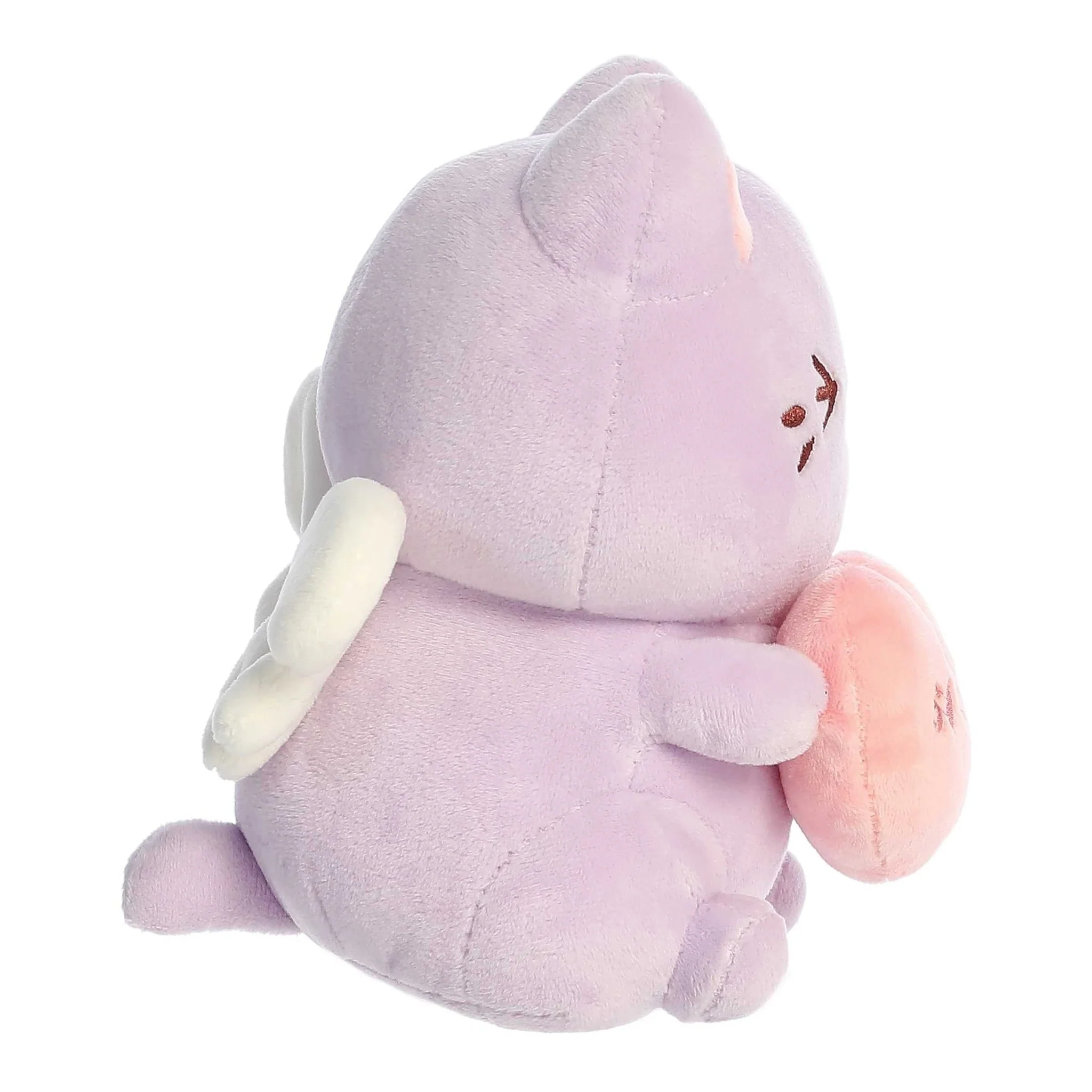 Aurora - Tasty Peach - Lavender Candy Heart Meowchi 7" Plush - Image 3