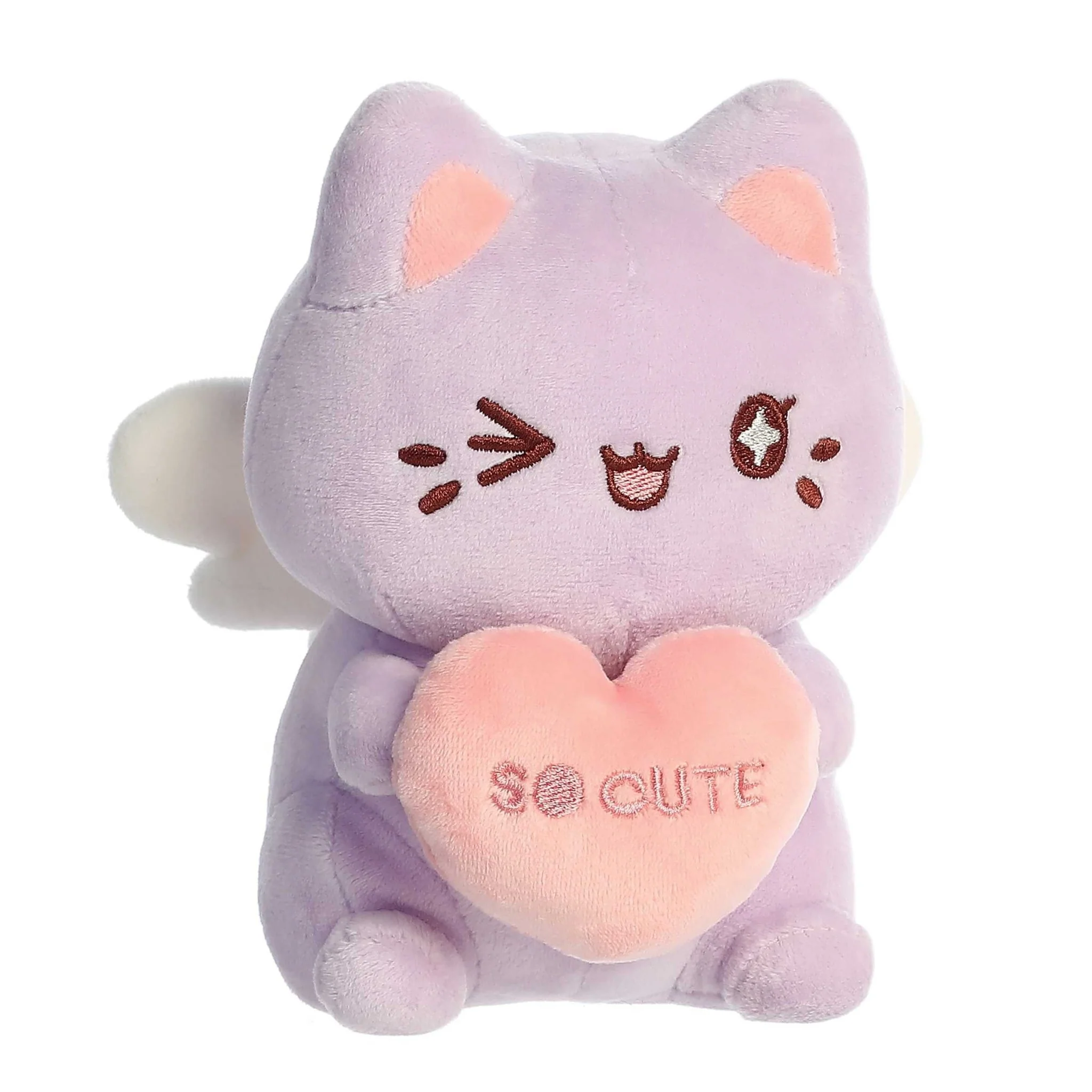 Aurora – Tasty Peach – Lavender Candy Heart Meowchi 7″ Plush