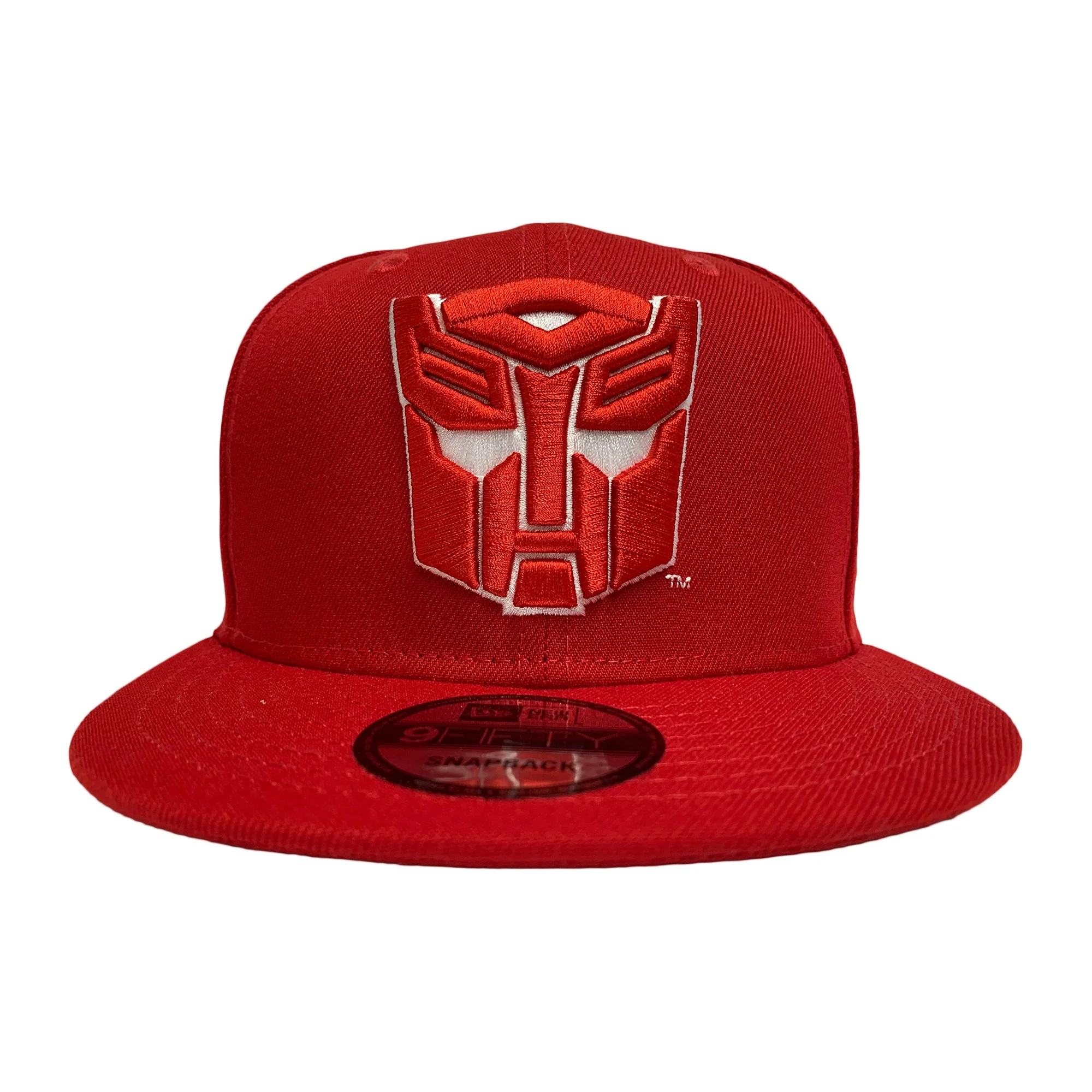 New Era 9FIFTY Transformers Autobot Logo Snapback Hat Cap Red - Image 1