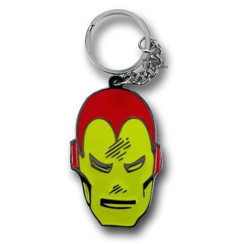 Avengers Iron Man Face Marvel Comics Keychain Key Ring - Image 1