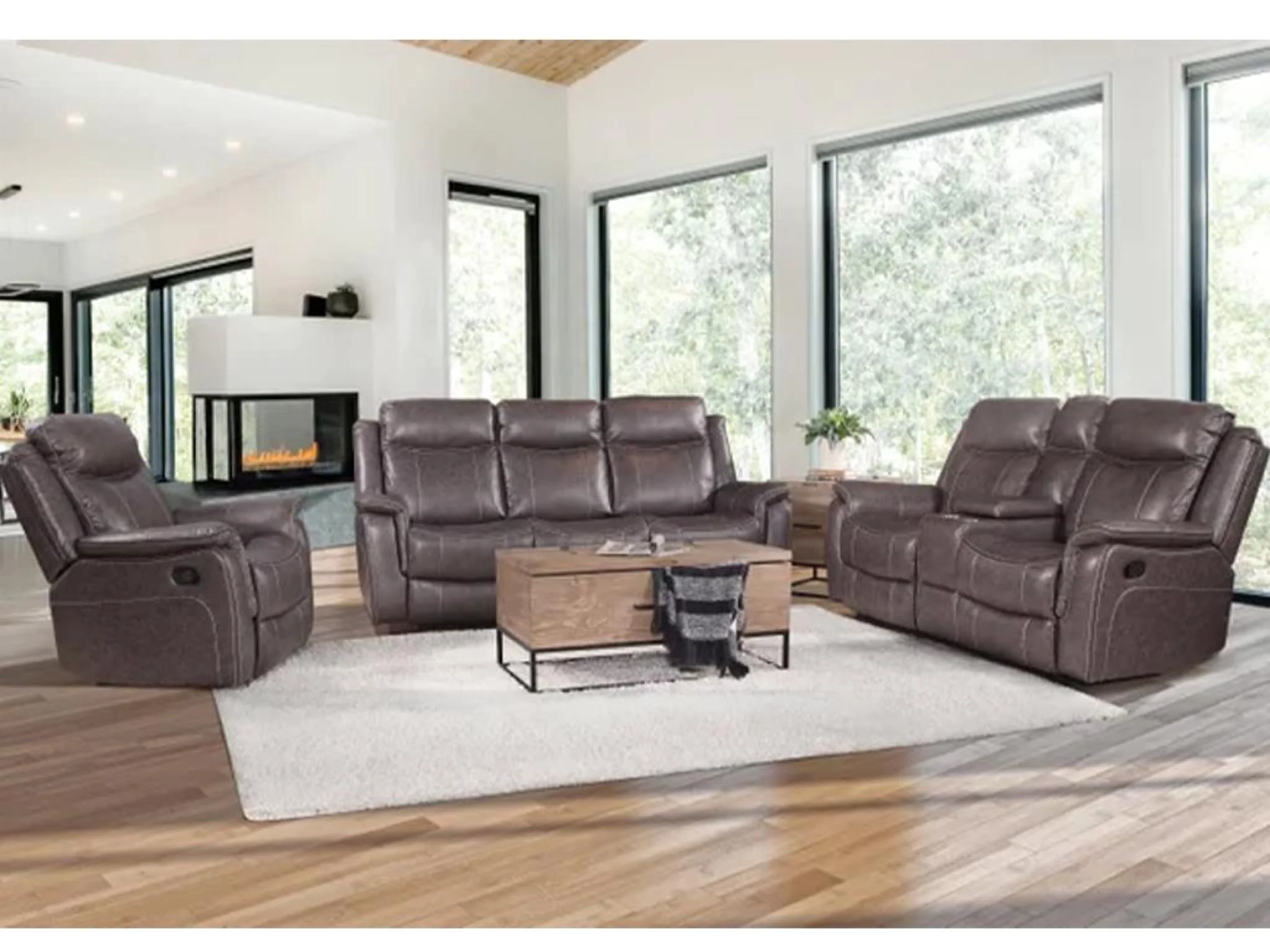 Behold Highland – Manual Console Loveseat – Graphite