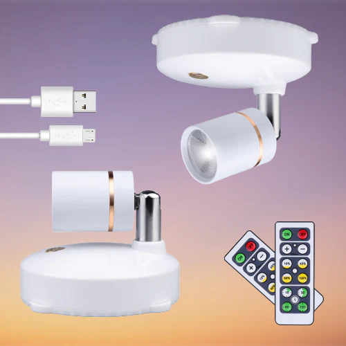 Smart LED Remote Control Rechargeable Spotlight - Image 1