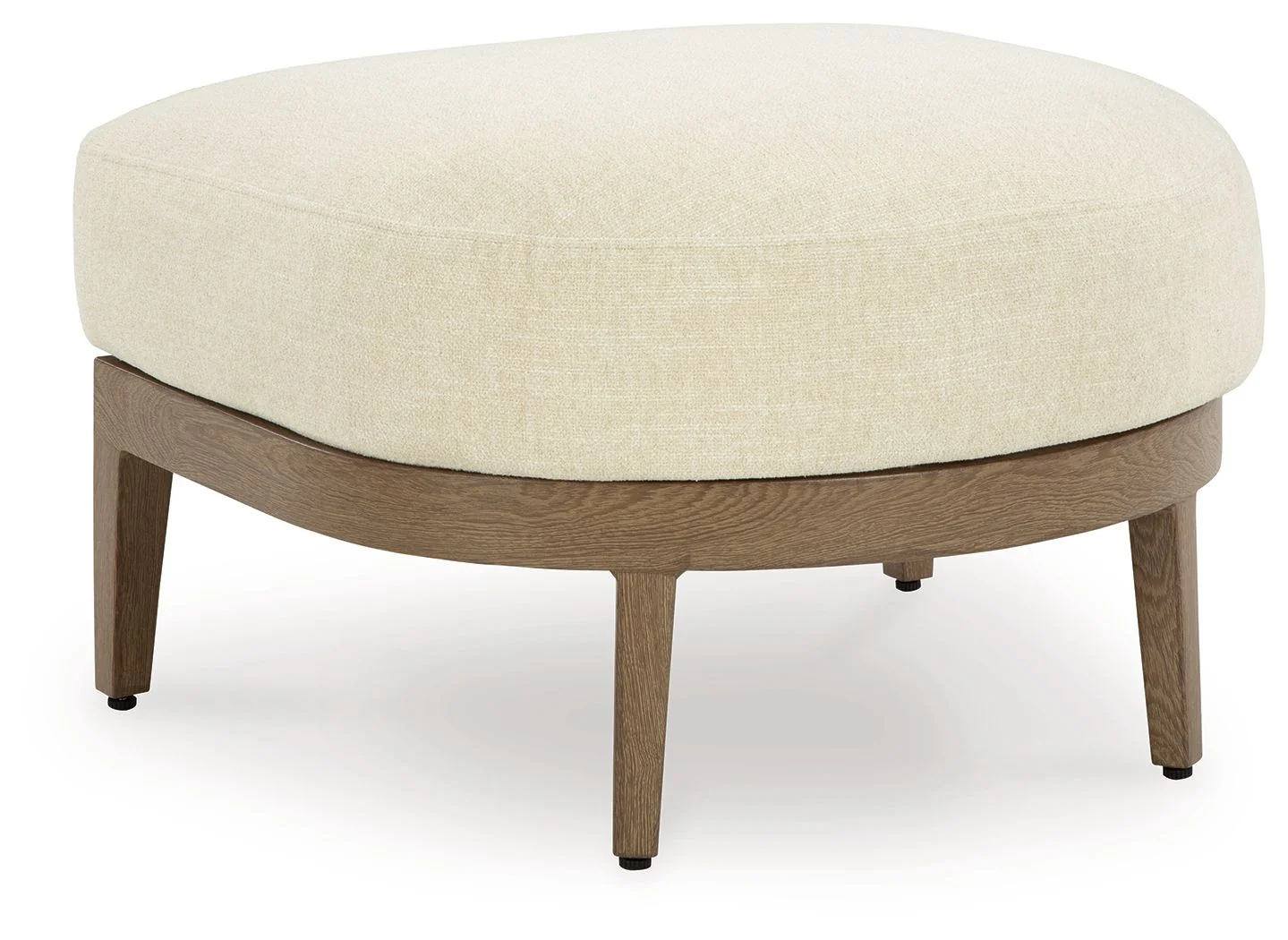 Serene Bay – Ottoman With Cushion – Dark Brown / White