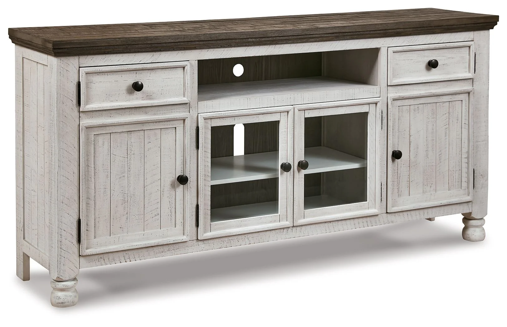Havalance - Extra Large TV Stand - 4 Doors - Brown / Beige - Image 1