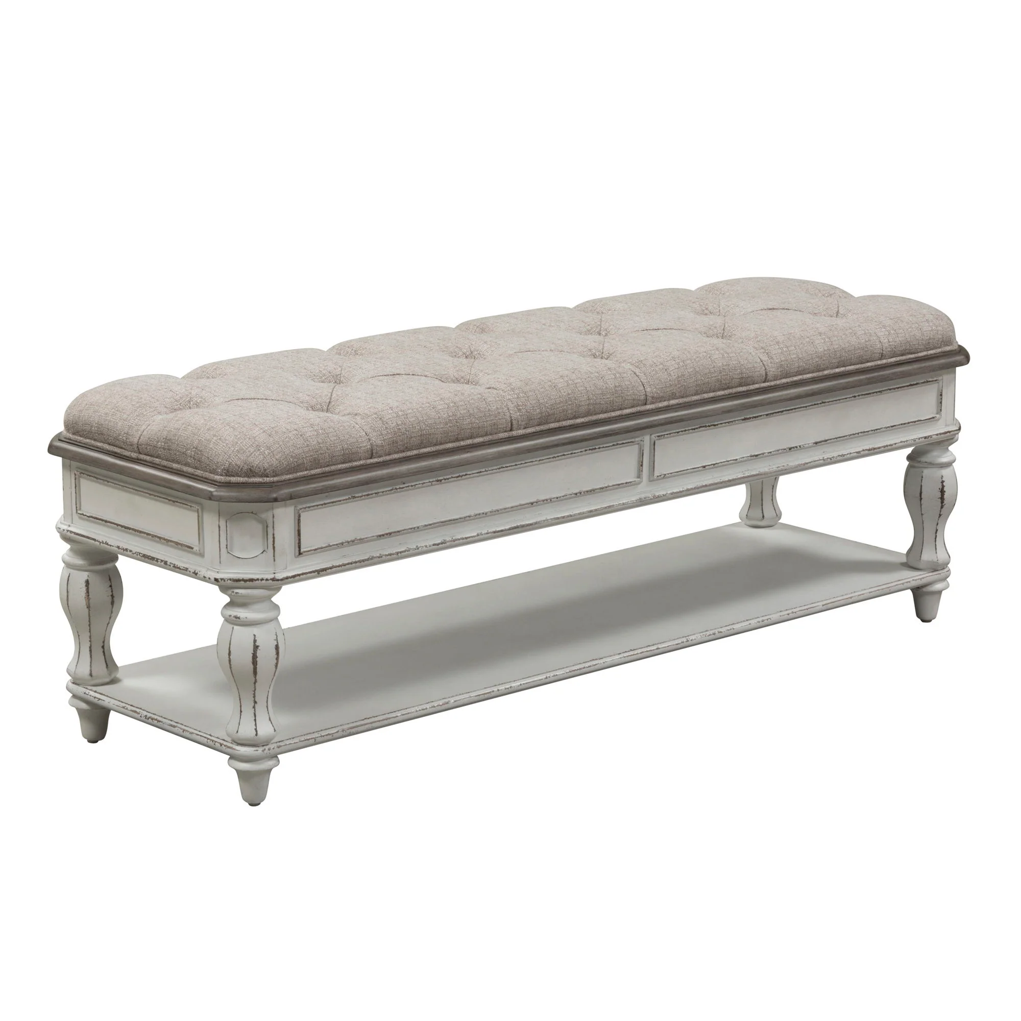 Magnolia Manor - Bed Bench - Antique White - Image 2