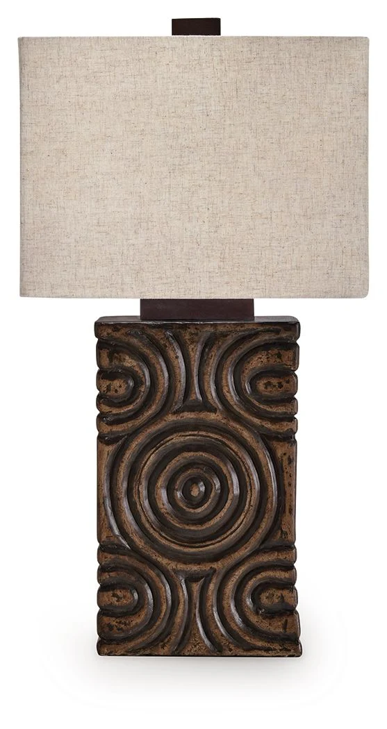 Heathbury - Paper Table Lamp - Antique Brown - Image 1