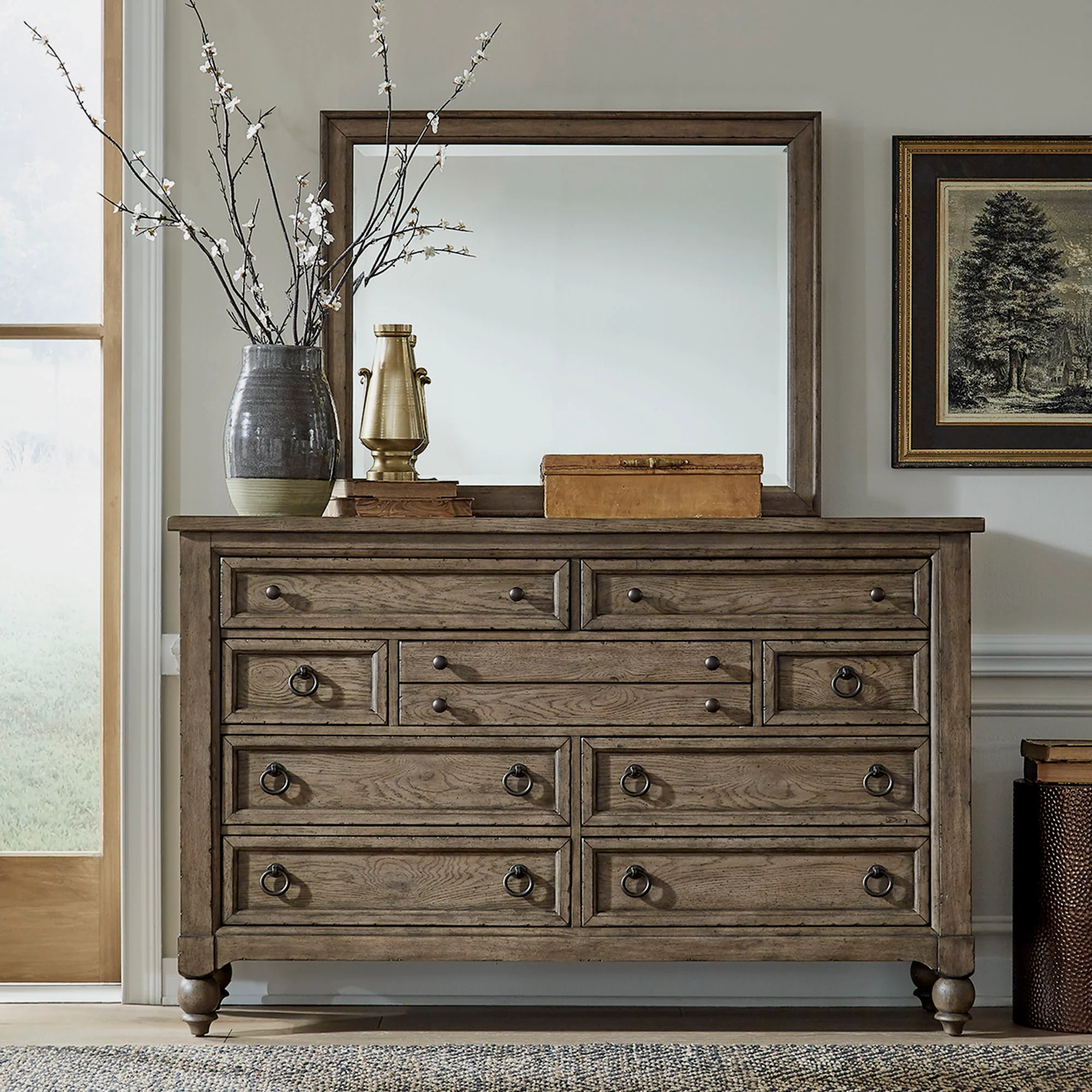 Americana Farmhouse - Dresser & Mirror - Image 1