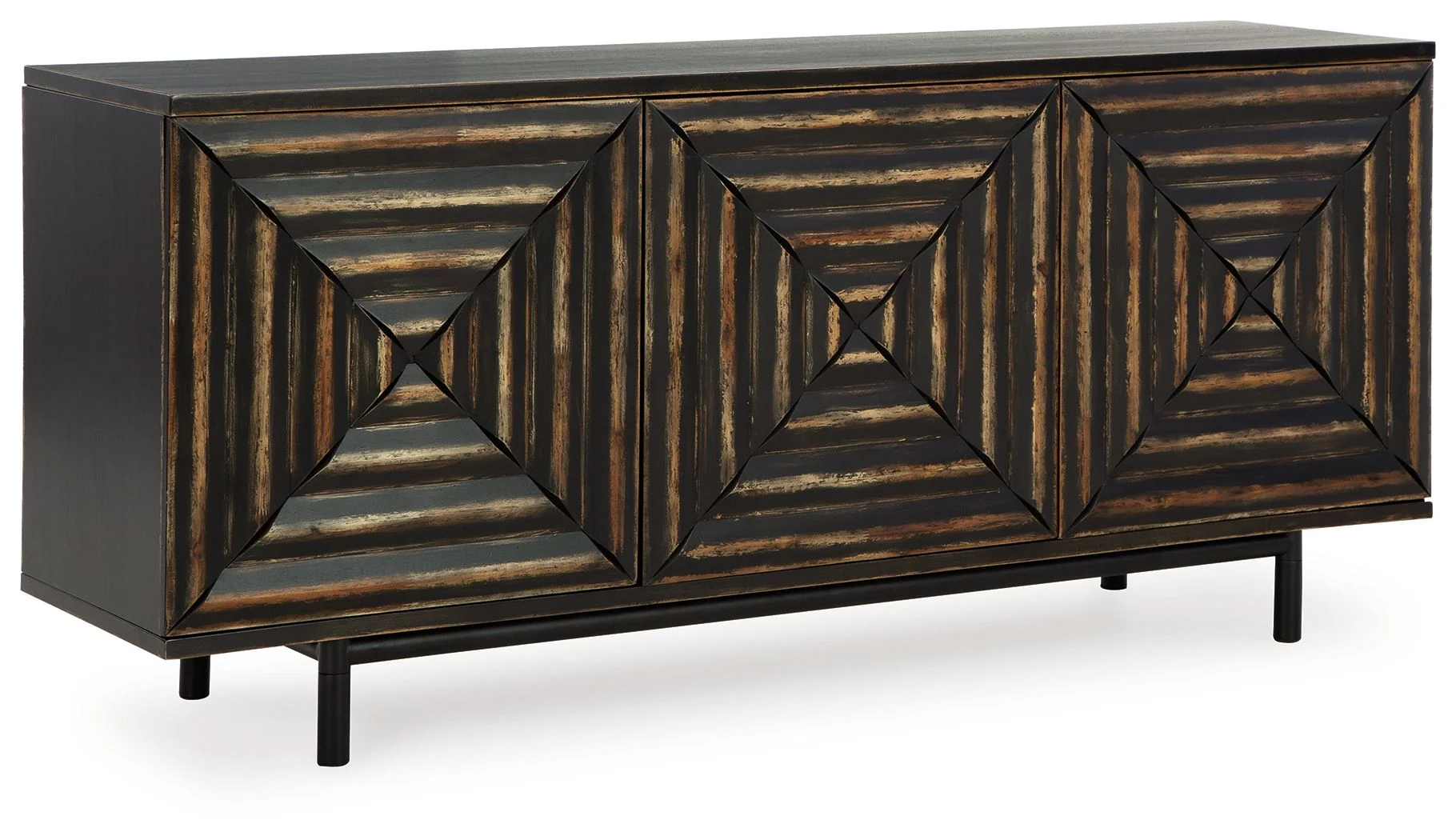 Fair Ridge – Accent Cabinet – Distressed Black