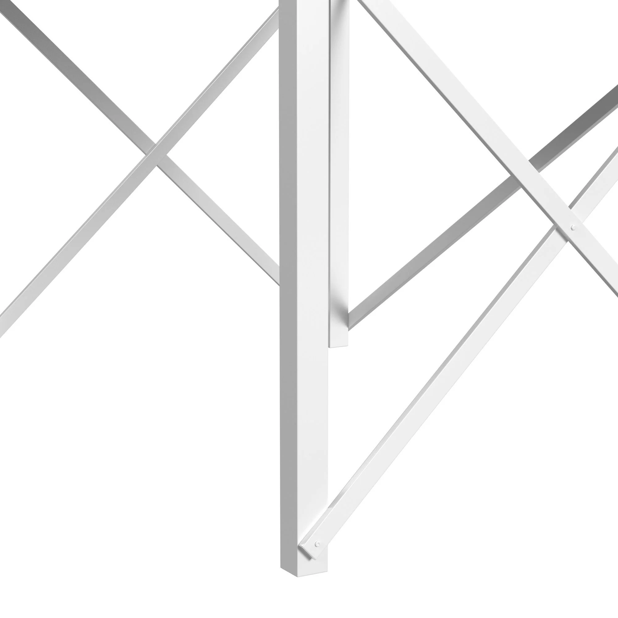 Talia - Full Loft Bed Fences, Long Rails, Long X Bar And Slats - White - Image 3