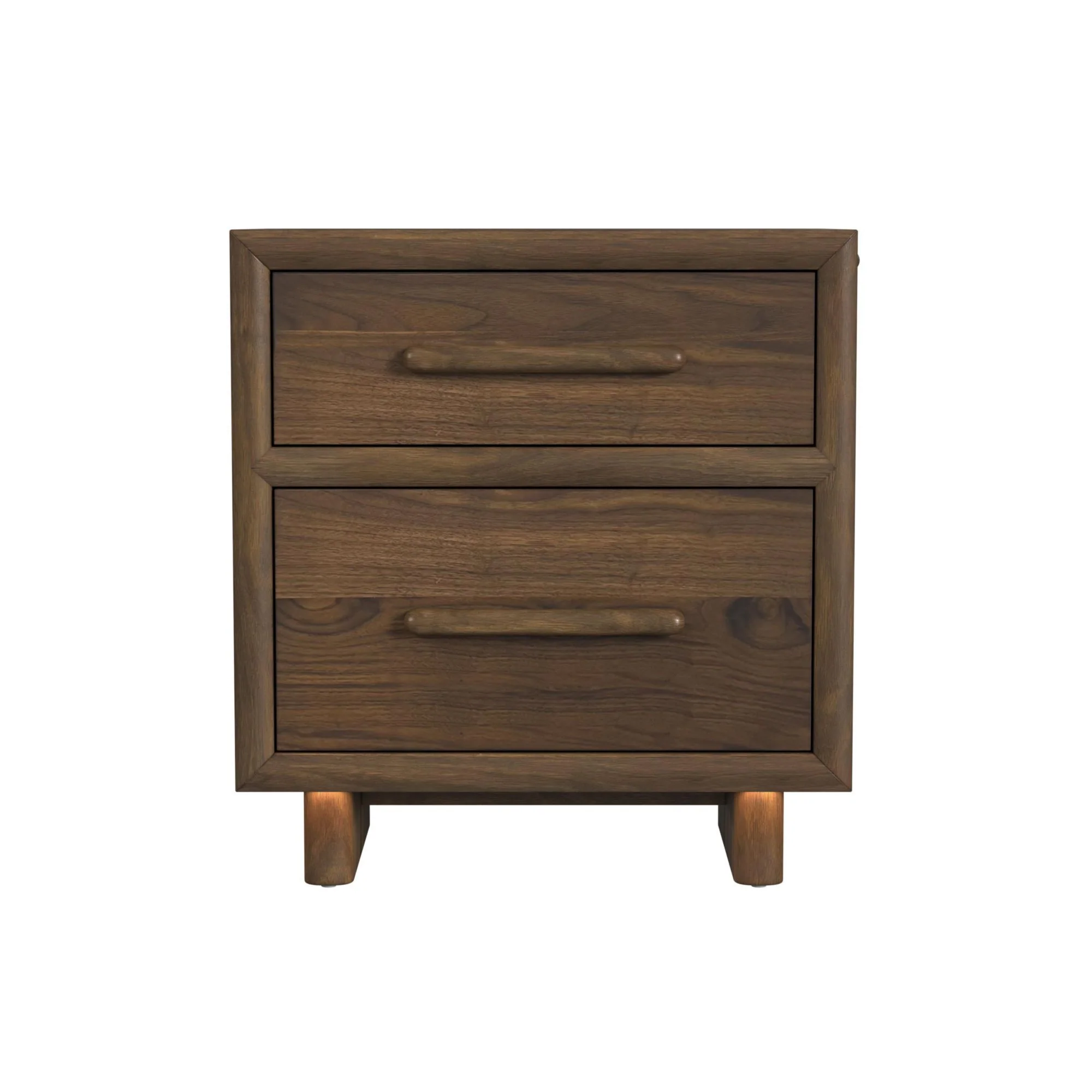 Brisbane - Nightstand With USBC And LED - Brown - Image 3