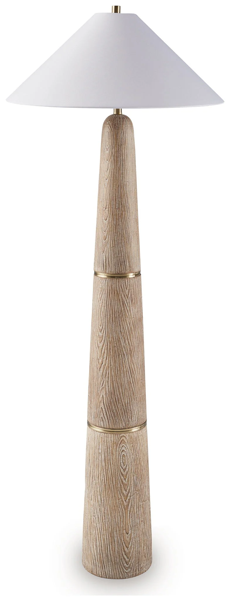 Gasparleigh – Poly Floor Lamp – Brown / Gold Finish