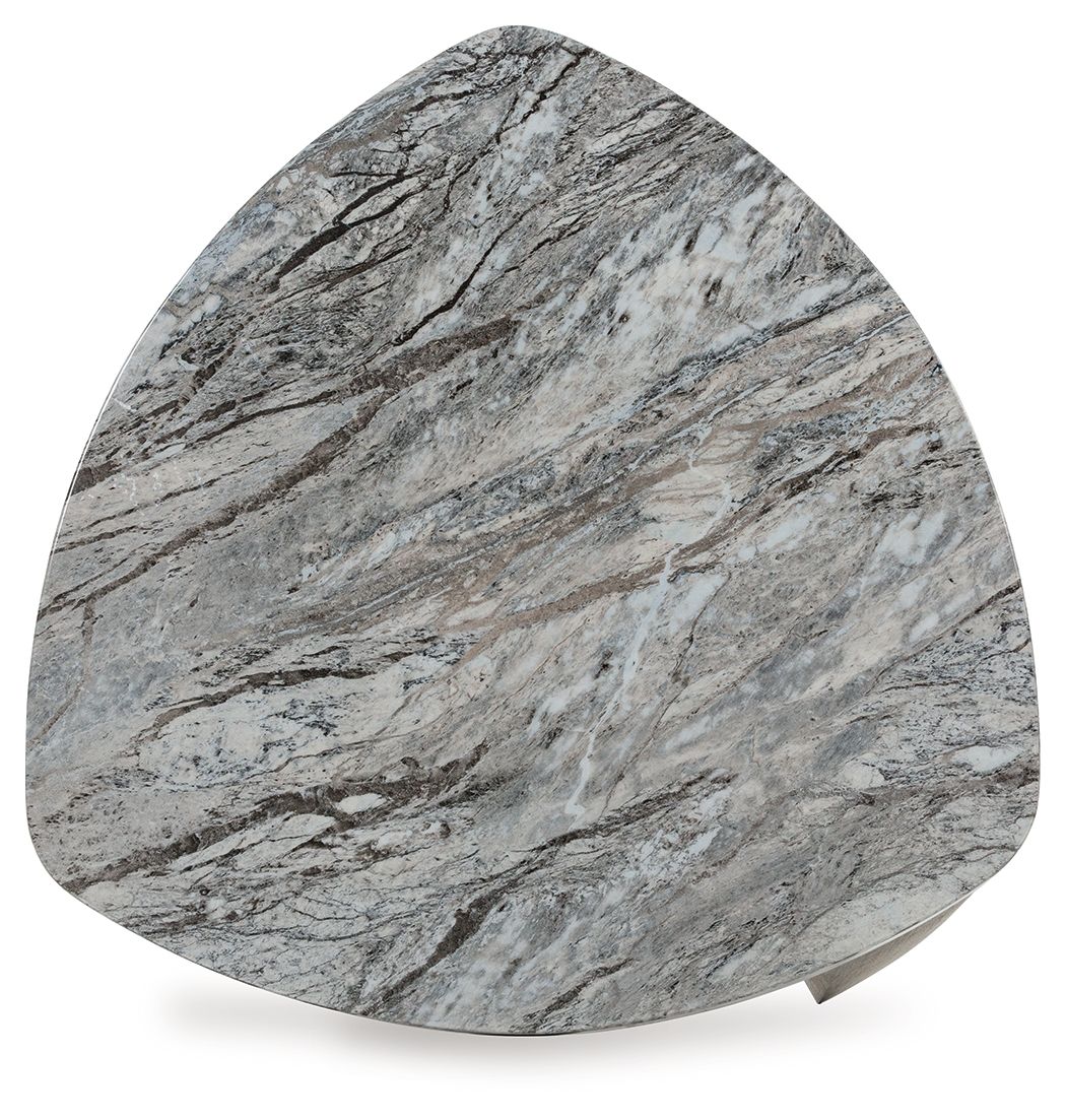 Surmour - Triangle End Table - Gray / Brown - Image 3