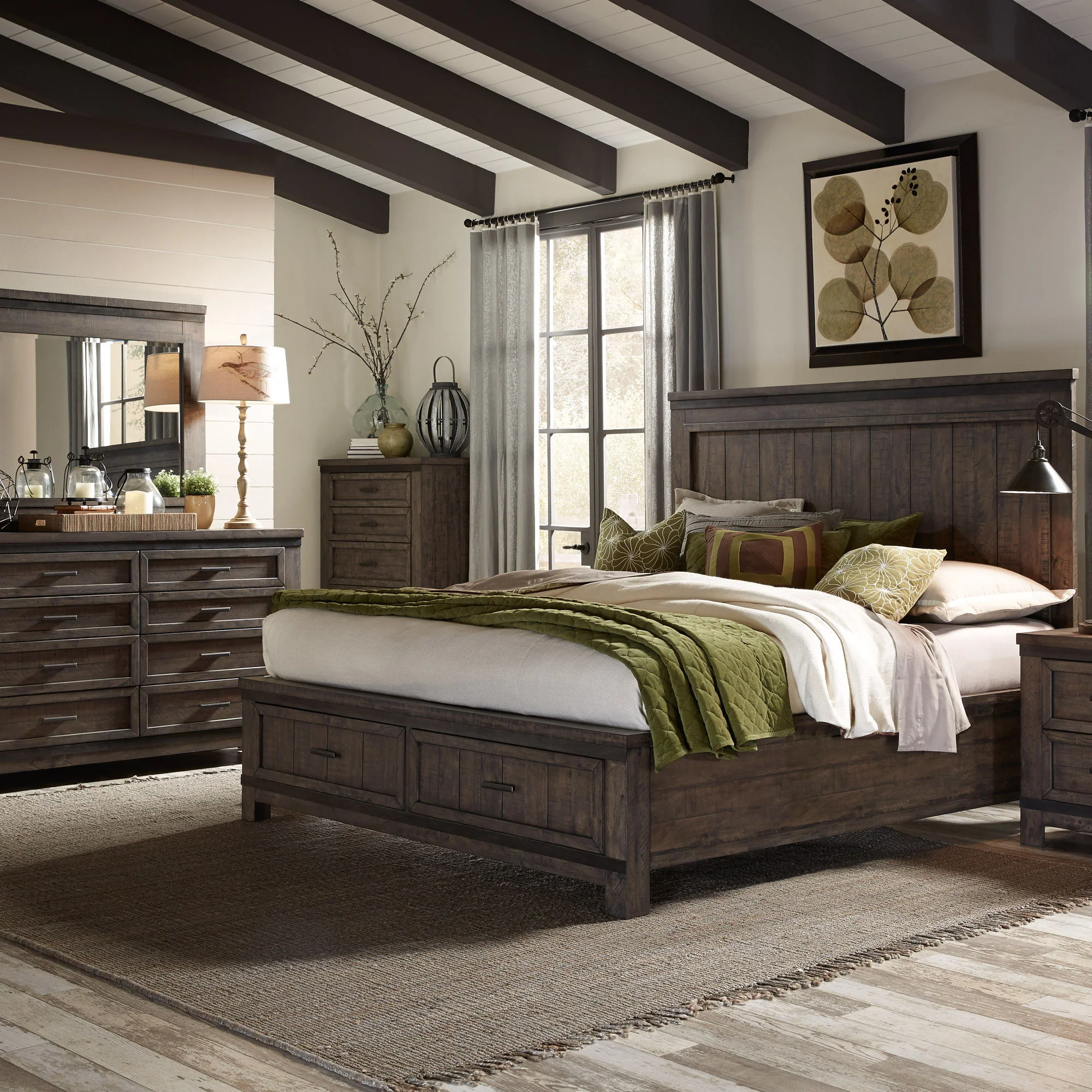 Thornwood Hills - Storage Bed, Dresser & Mirror - Image 1