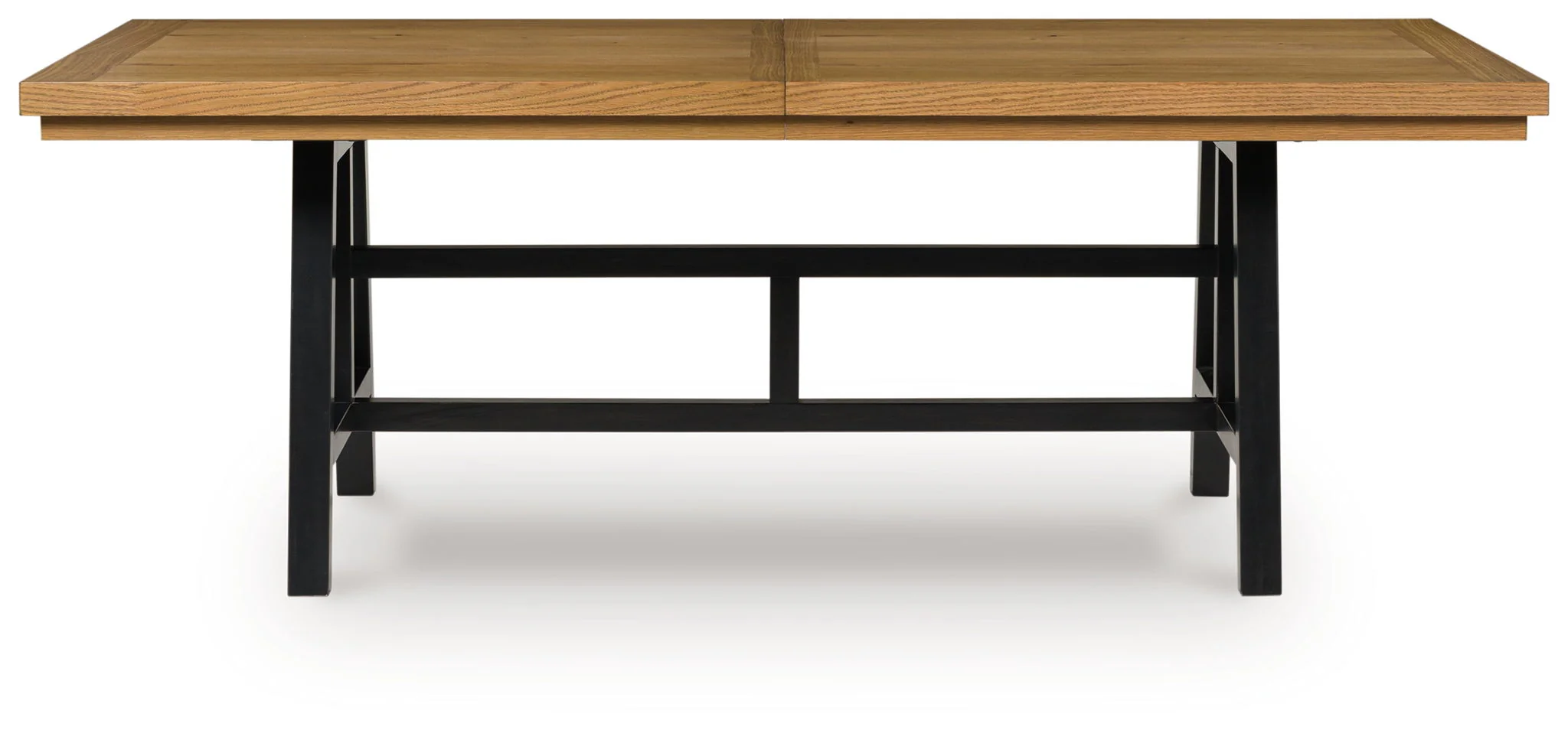 Galliden - Rectangular Dining Room Extension Table - Black / Brown - Image 2