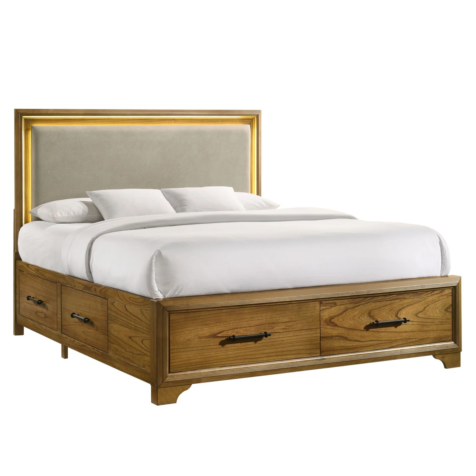 Harmony - King Storage Footboard With Slats - Walnut - Image 1