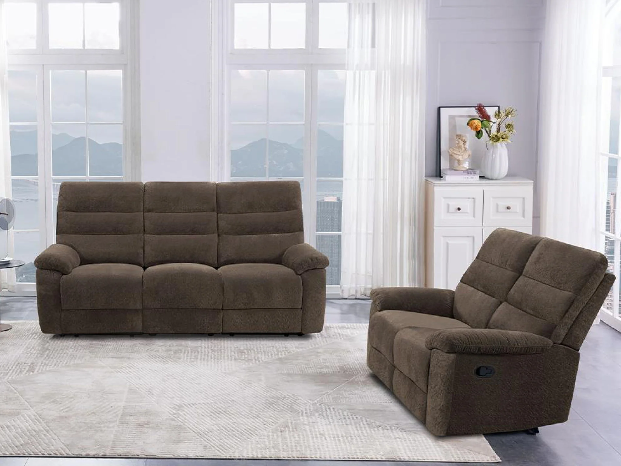 Manwah Manual Loveseat Cozy – Mocha