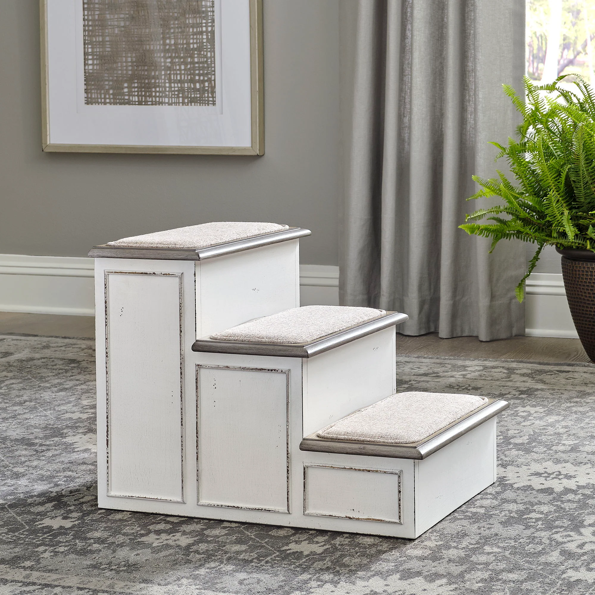 Magnolia Manor - Pet Steps - Antique White - Image 1