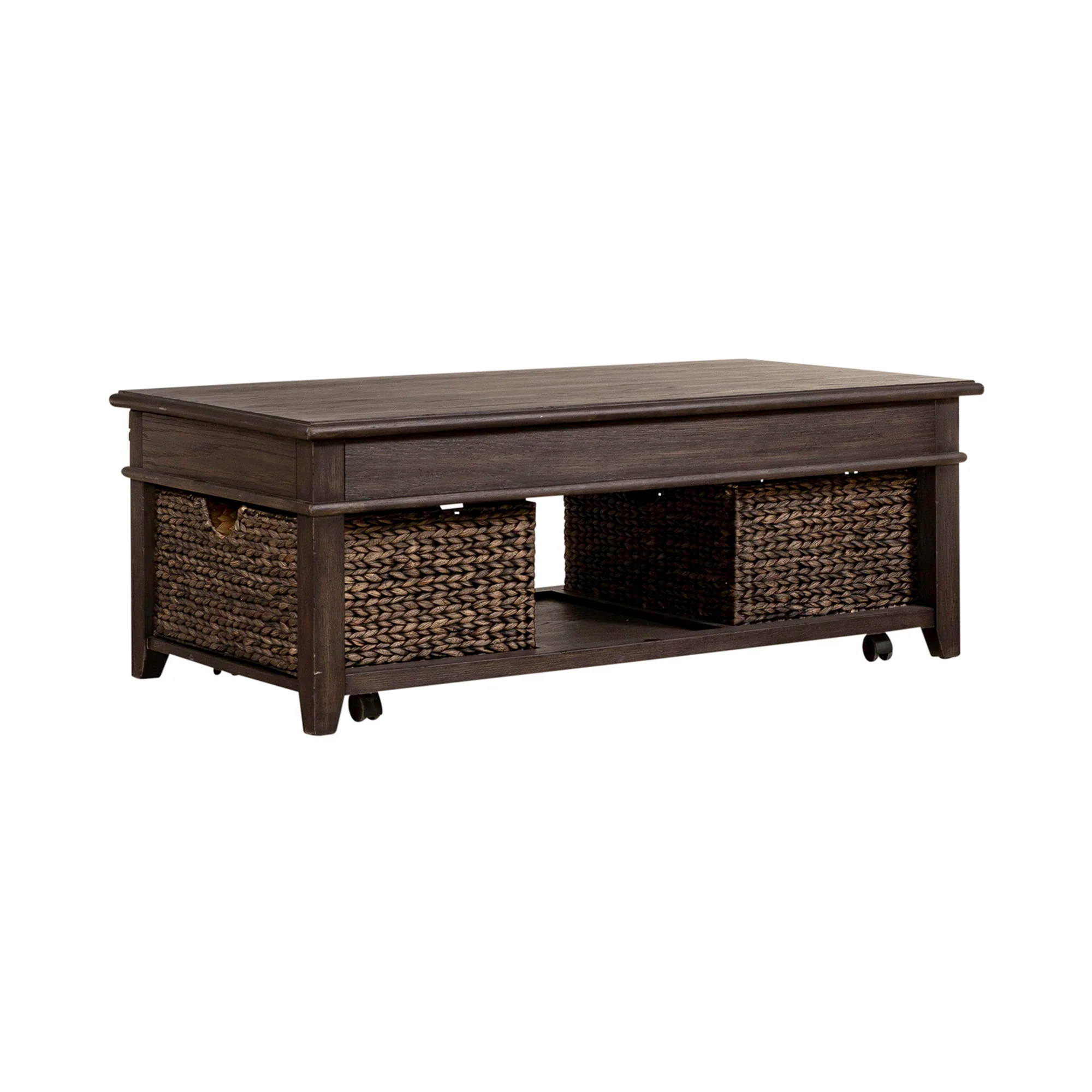 Mill Creek - 3 Piece Living Room Set (Lift Top Cocktail & 2 Drawer End Tables) - Peppercorn - Image 3
