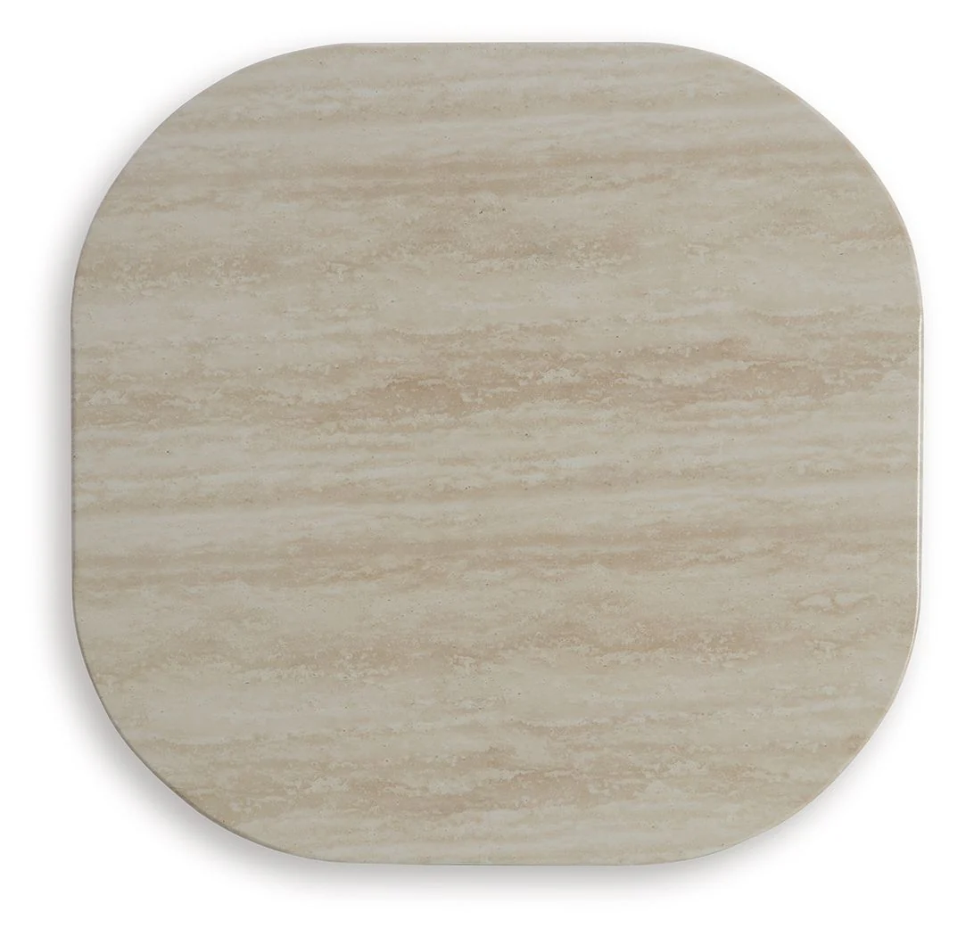 Kimora - Square End Table - Beige / Dark Brown - Image 3