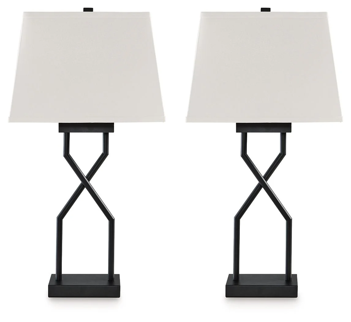 Brookthrone - Metal Table Lamp (Set of 2) - Black - Image 1