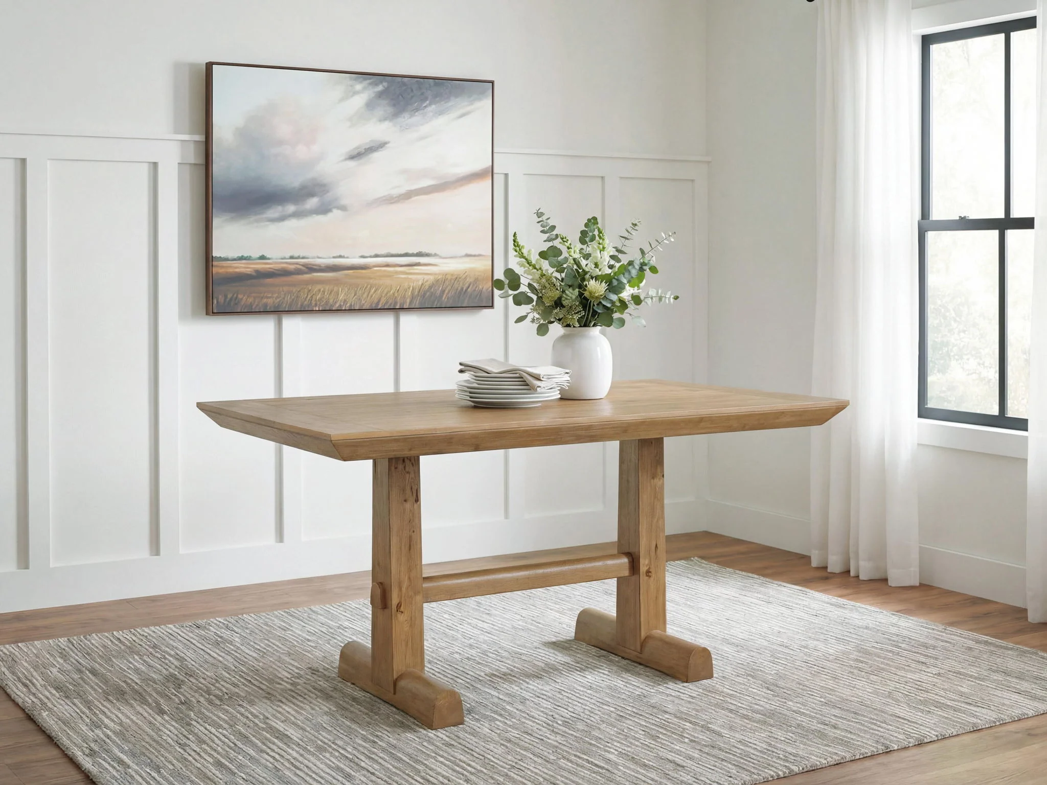 Ridgester - Rectangular Dining Room Counter Table - Light Brown - Image 3
