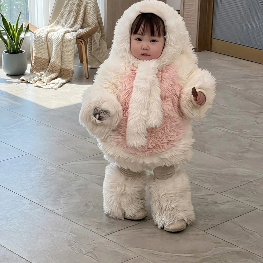 Fluffy Bunny Kids Dress