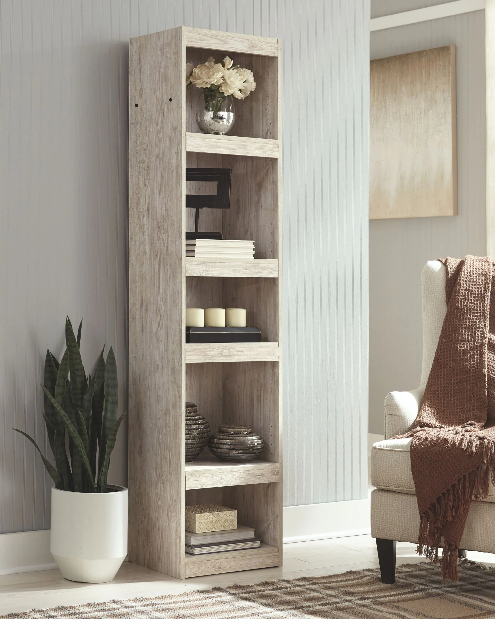 Willowton - Pier - 4 Shelves - Whitewash - Image 3