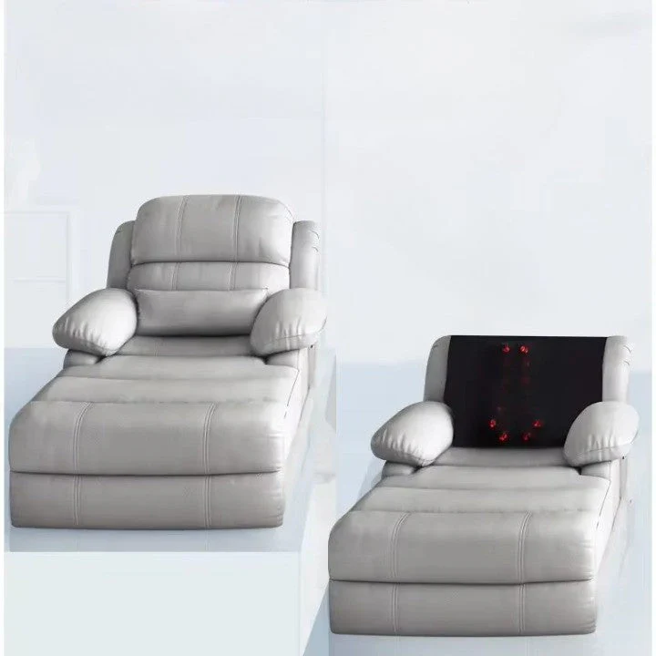 Premium Italian Leather Reclining Lounge Chair - Image 3