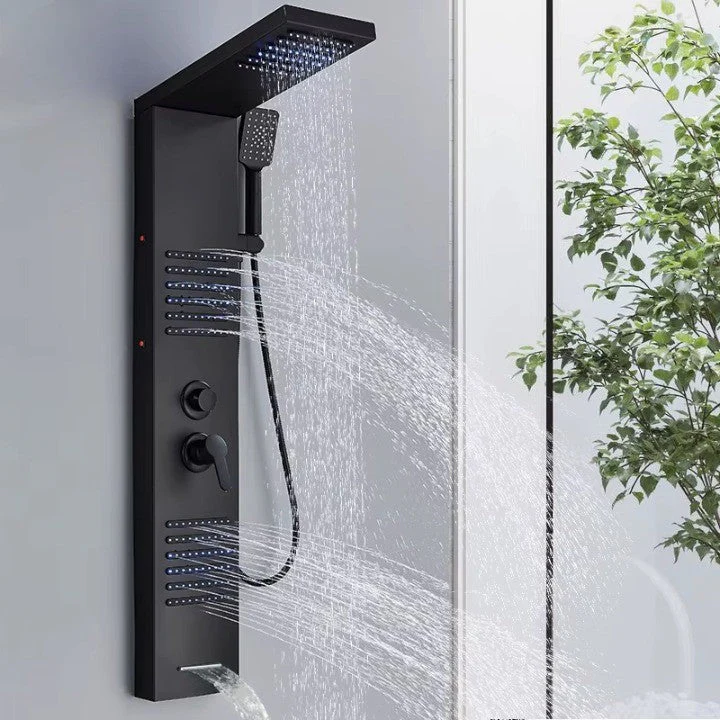 Rainfall Multi-Jet Panel Adjustable Pressure Shower Set - Image 2