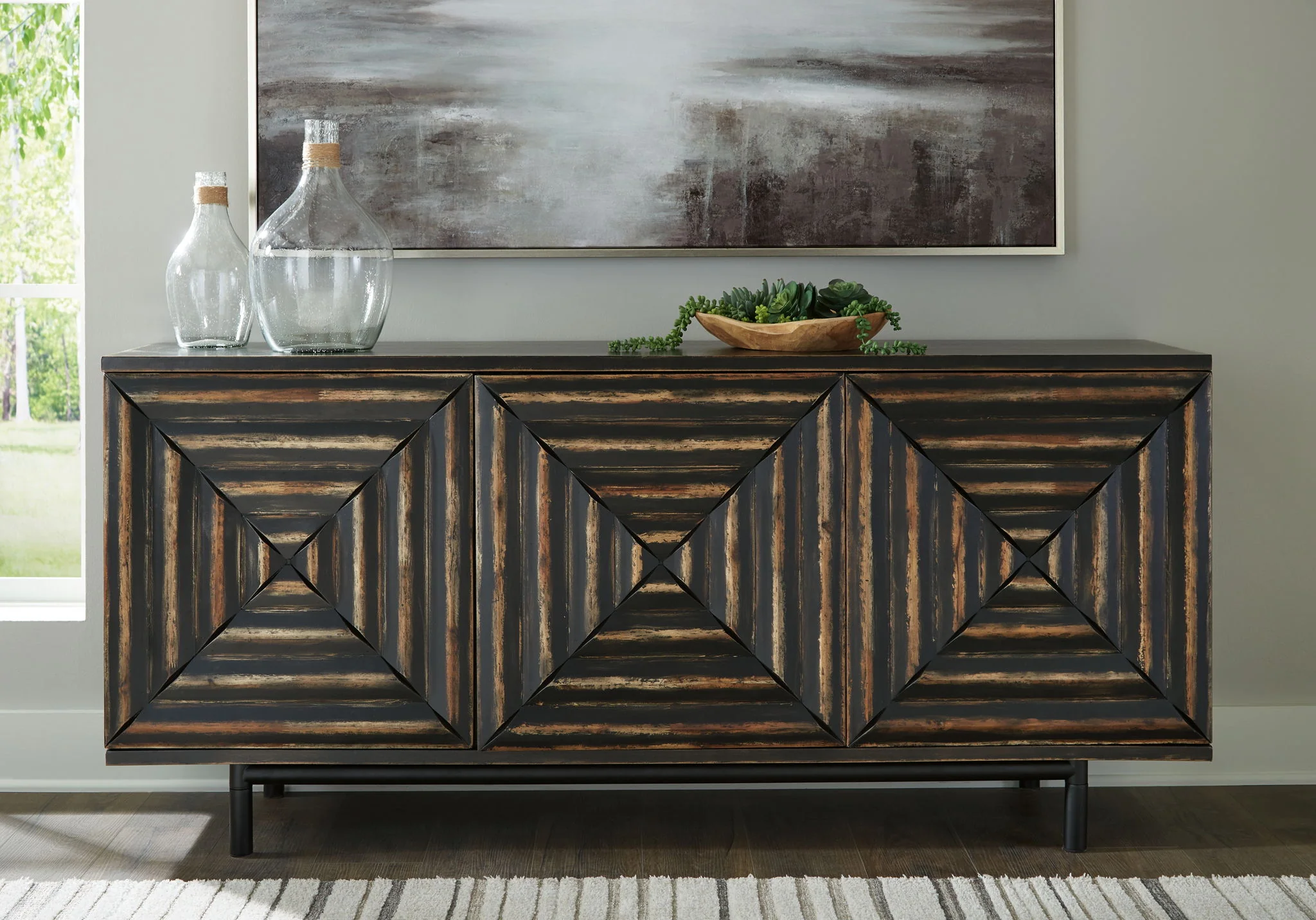 Fair Ridge - Accent Cabinet - Distressed Black - Image 3