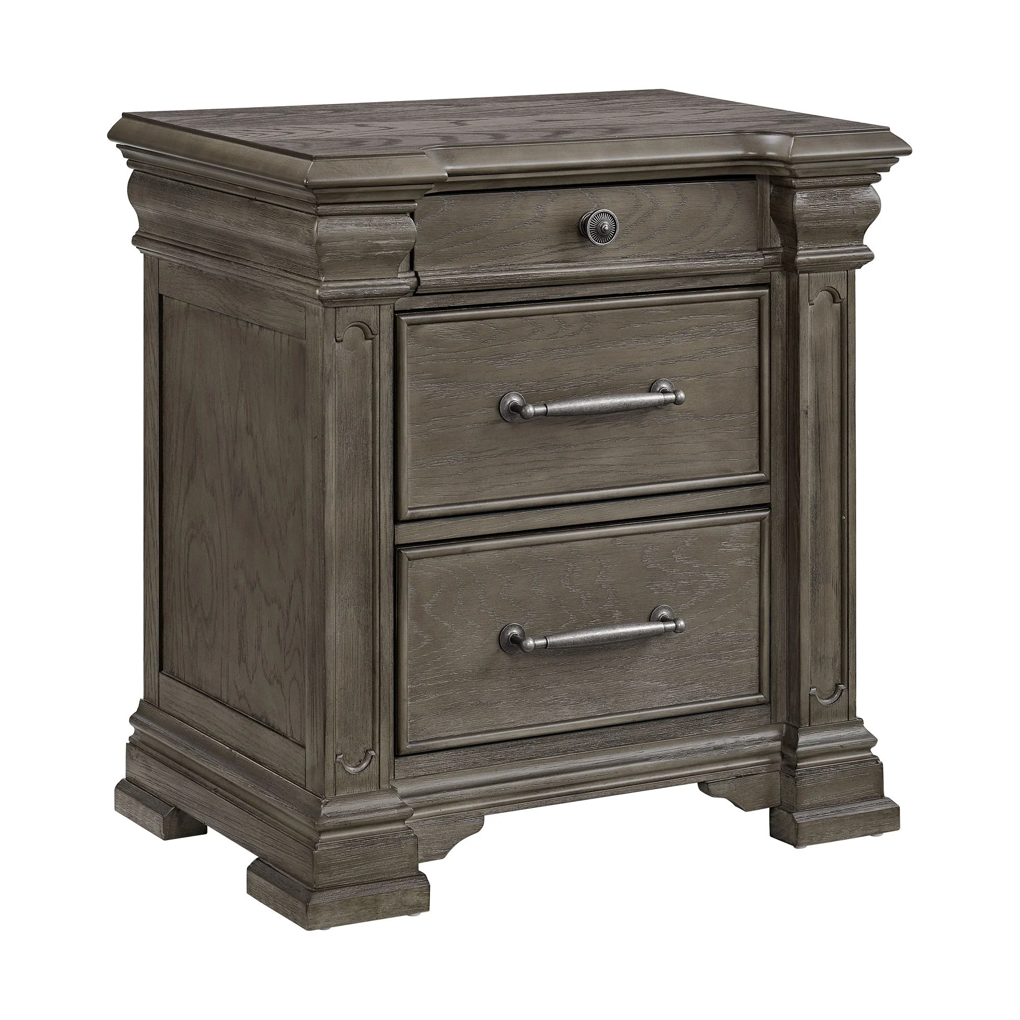 Kings Court – 3-Drawer Nightstand (Sliding Top)