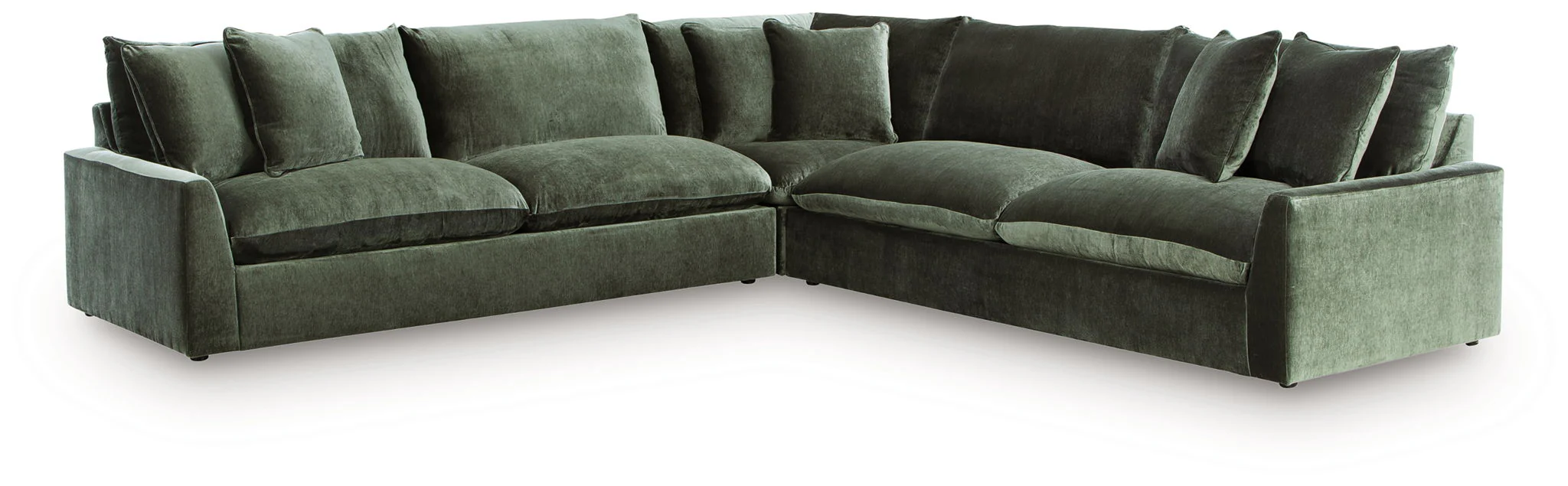 Carriage View – 3-Piece Sectional – Jade