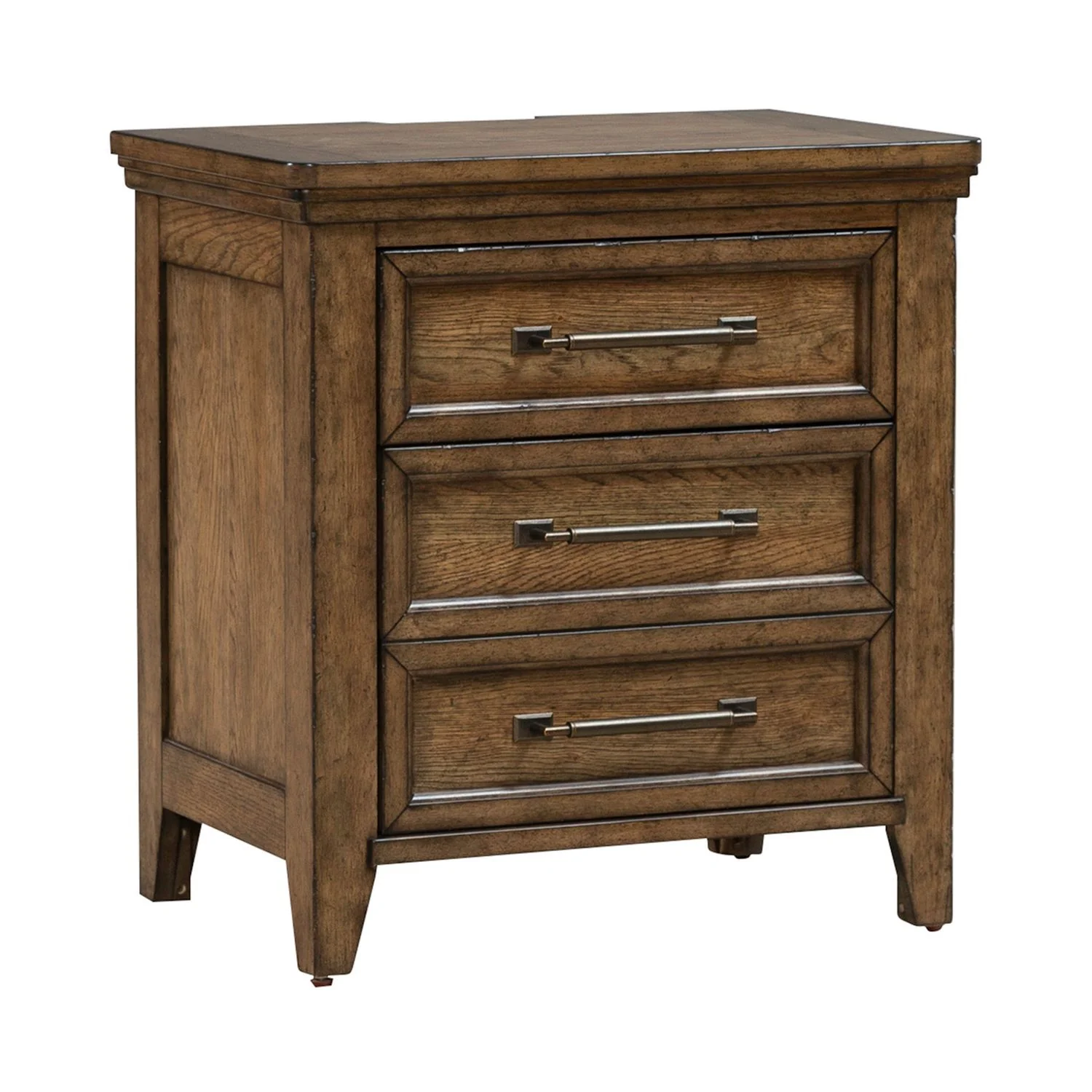 Carolina Park - Nightstand With Charging Station - Amber Brown - Image 3