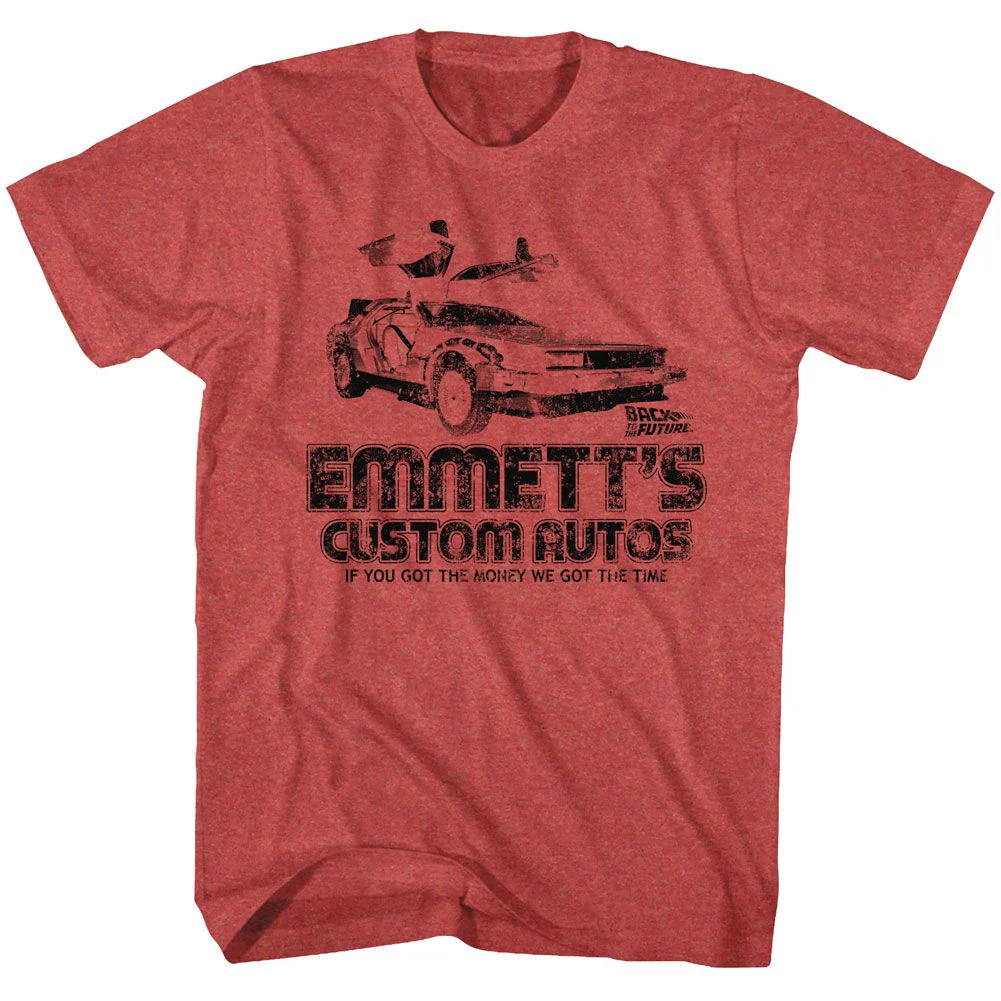 Back To The Future Emmett’s Autos Adult T-Shirt