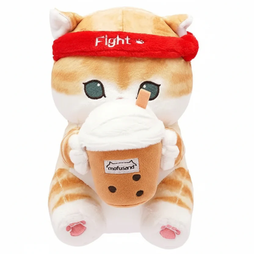 Mofusand Boba Barista Cat Plush 9" - Image 1