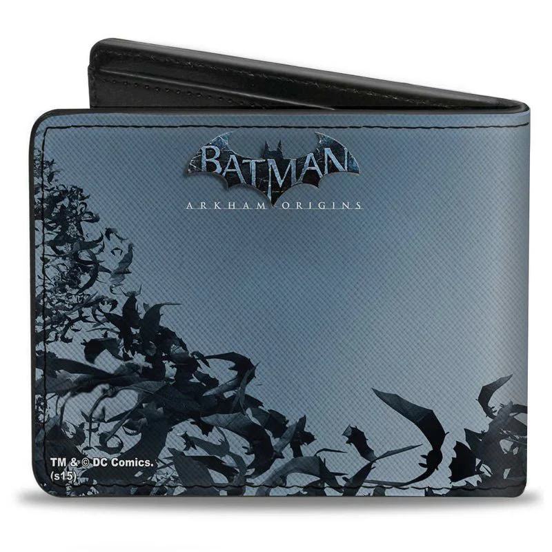 Batman Arkham Origins Joker Face Bats Bi-fold Wallet - Image 2