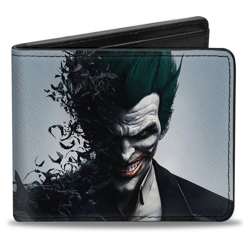 Batman Arkham Origins Joker Face Bats Bi-fold Wallet - Image 1
