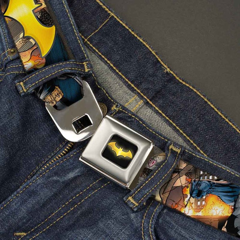 Batman Bat Shield Urban Legend Action Pose Full Color Seatbelt Belt - Image 2