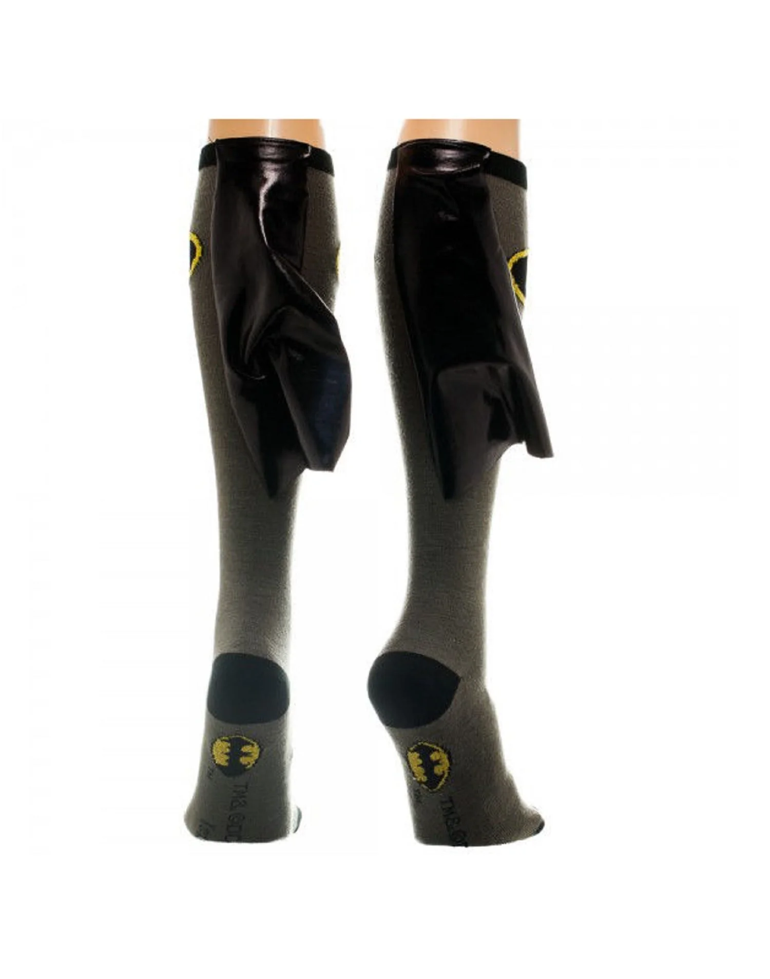 Batman Logo Symbol DC Comics Knee High Socks With Cape - Image 3